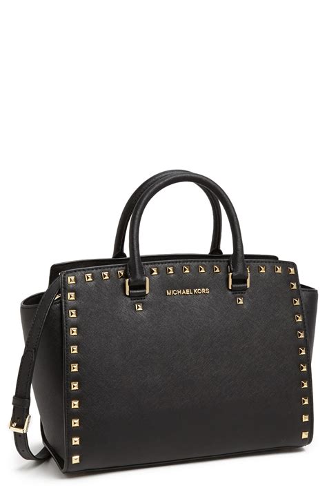 michael kors selma saffiano satchel large|selma leather satchel.